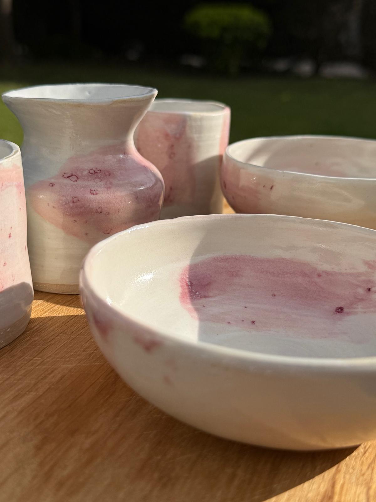 A ceramic berry bowl